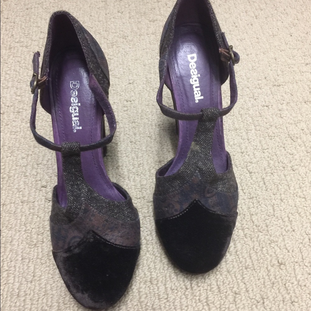 Desigual fabric covered shoes